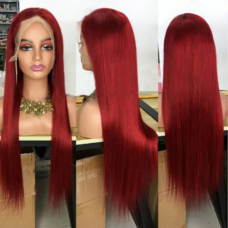 Side part wig with waves-150% Density Brazilian 13x4 13x6 Lace Frontal Wig's Deal Straight