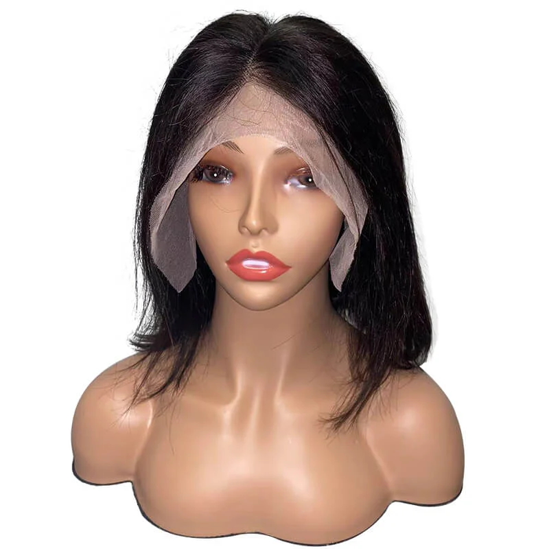 Short blonde wig with soft texture-150% density Brazilian premium 13x4 lace frontal bob wig