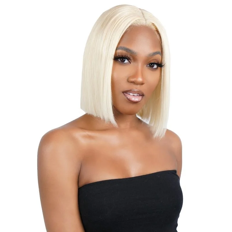 Wig for voluminous hair-Blonde Straight 13x4 Transparent Bob Wig