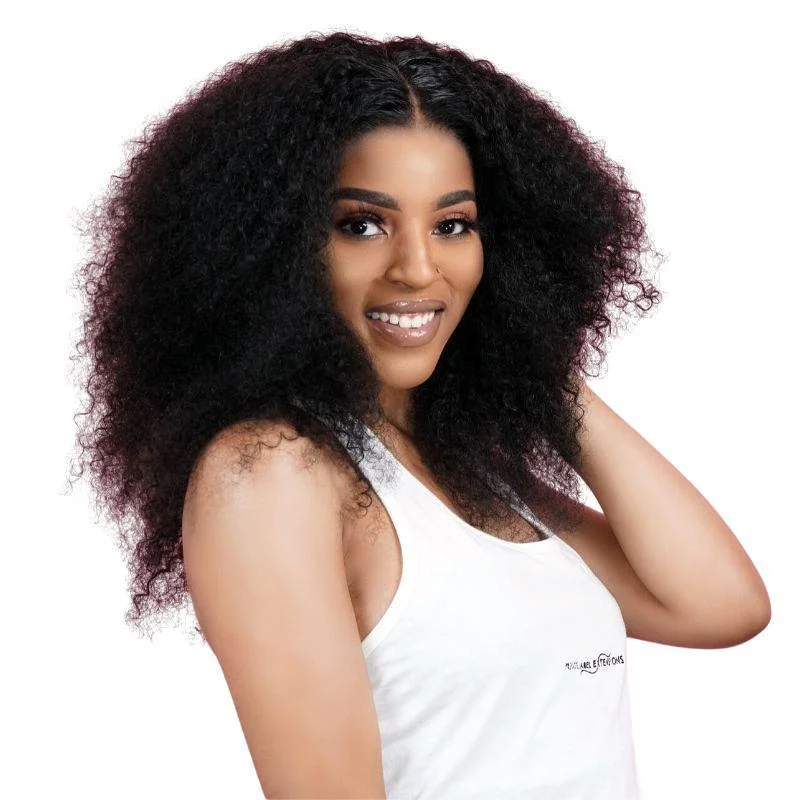 Short red wig with dramatic curls-Brazilian Afro Kinky Curly Bundles