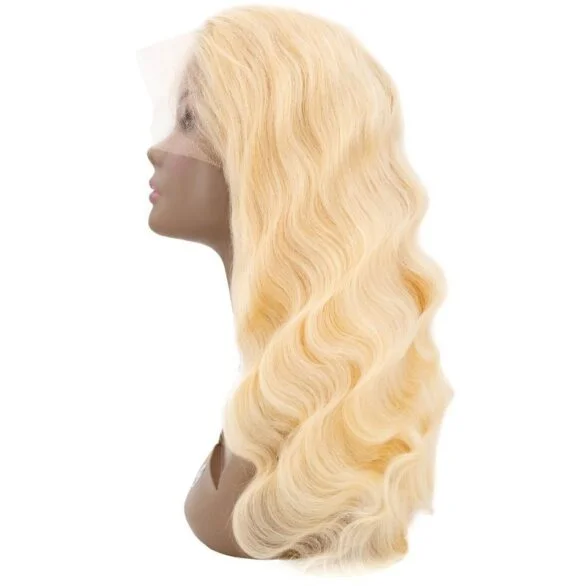 Wig for tender scalp-Brazilian Blonde Body Wave Full Lace Wig