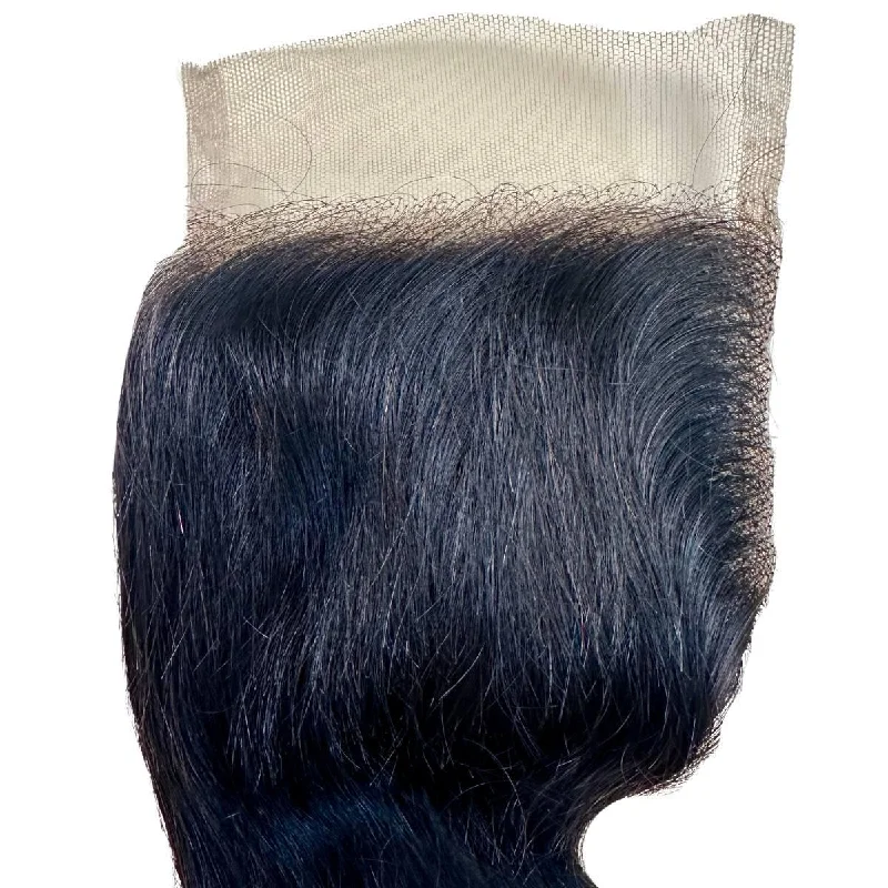 Wig for plush volume-Brazilian Body Wave 4x4 Transparent Closure