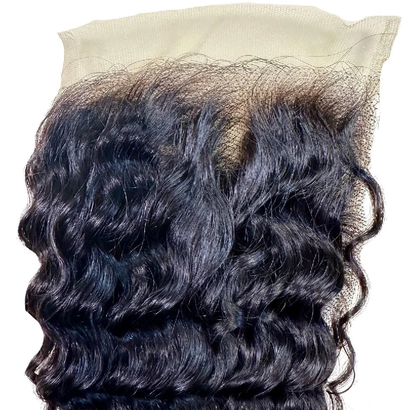 Wig for bold flair-Brazilian Deep Wave 5x5 HD Closure