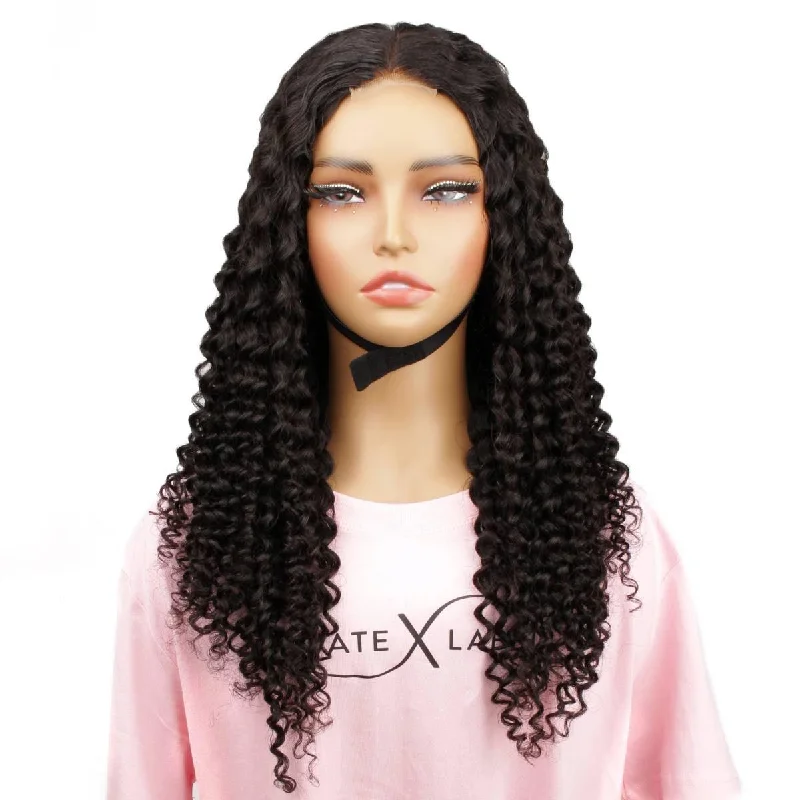 Lace wig for casual days-Deep Curly HD 2x6 Closure Glueless Wig