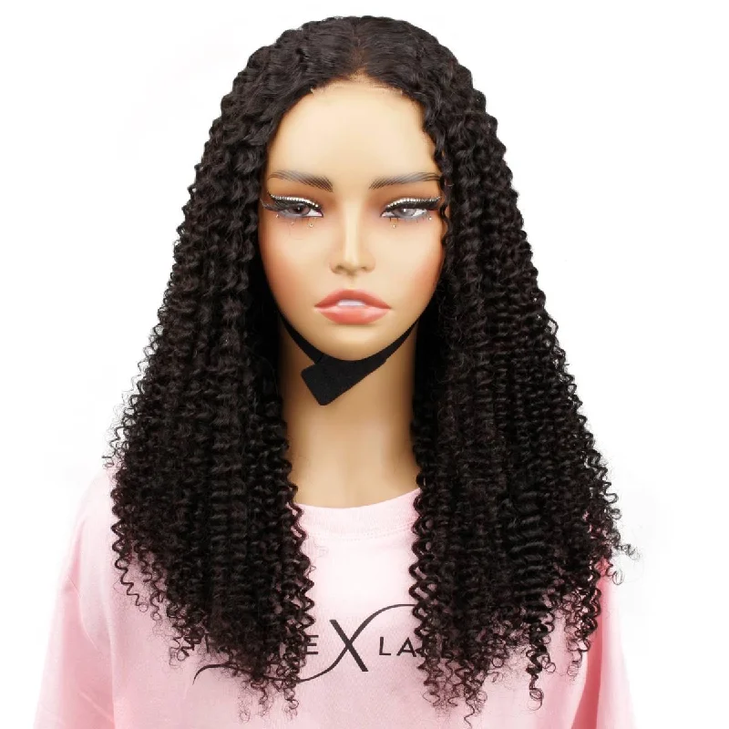 Curly wig for teen style-Jerry Curl HD 2x6 Closure Glueless Wig