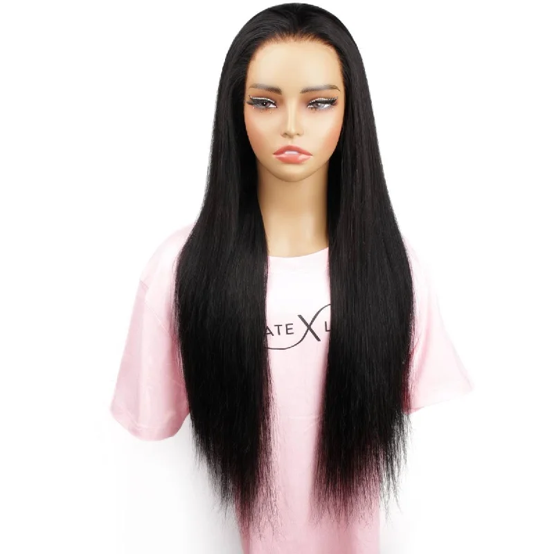 Wig for relaxed look-Jet Black Straight 13x4 HD Lace Front Wig