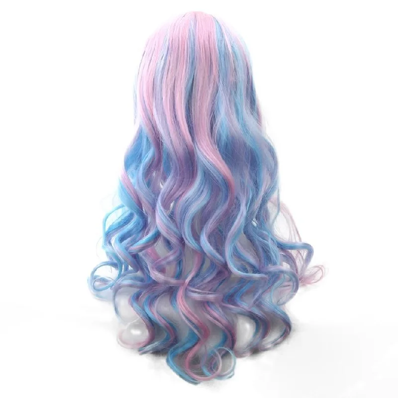 Wig for fun flair-Long Cotton Candy Wig