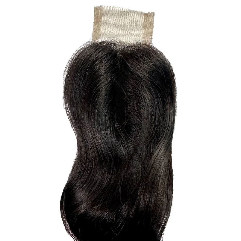 Long wavy wig with soft texture-Raw Indian Wavy 2x6 Transparent Closure