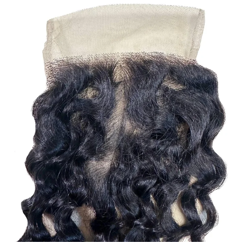 Synthetic wig for comic con-Spanish Wave 4x4 Transparent Closure