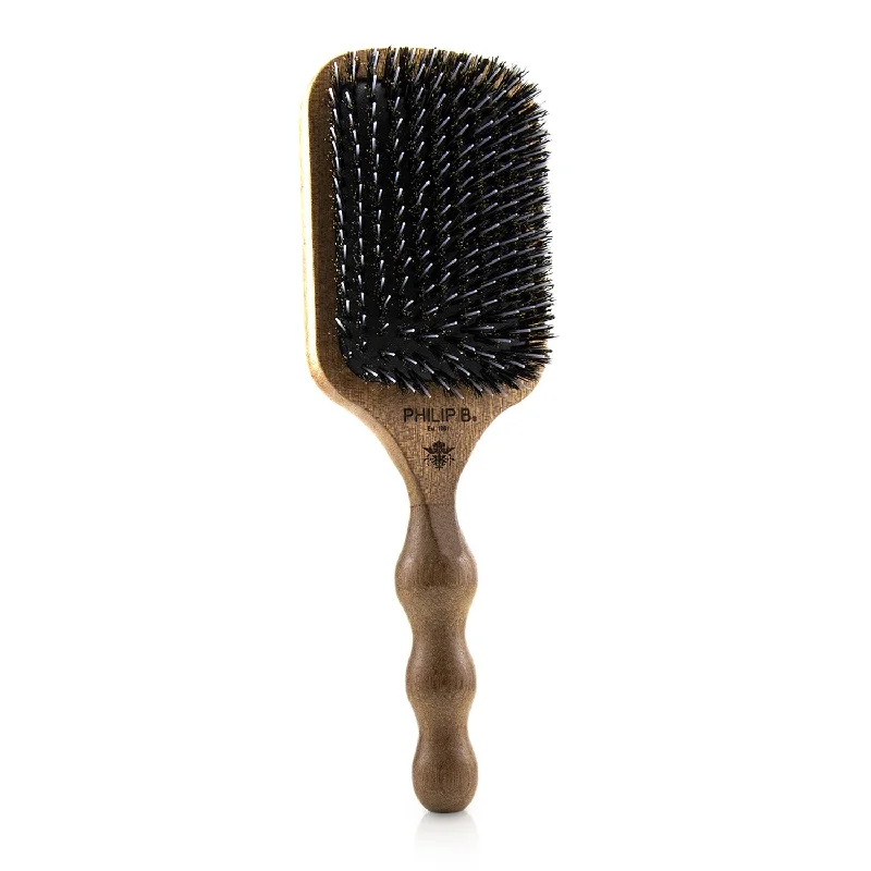 Flash cream-Philip B Paddle Hair Brush (Polished Mahogany Laser Printed Handle, Boar + Crystal Nylon Bristles)  1pc