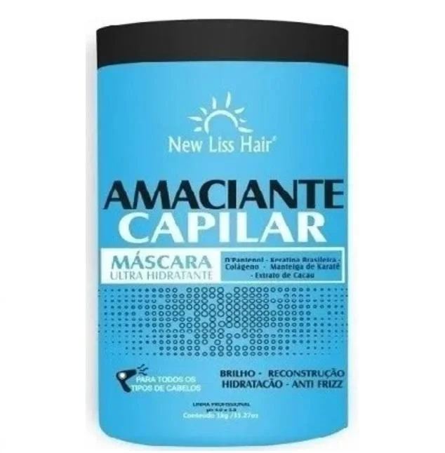 Hair care for dry tight kinky hair-Amaciante Softener Ultra Moisturizing Hair Treatment Mask 1Kg - New Liss Hair