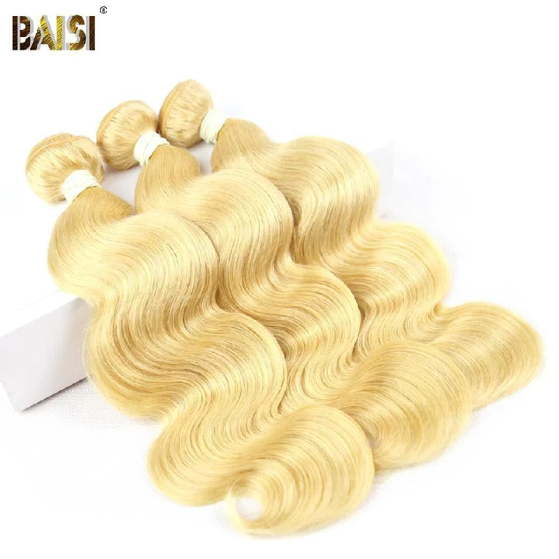 real person hair ring trendy band-BAISI Eurasian Body Wave Human Hair 12A Grade Blonde 613# Hair