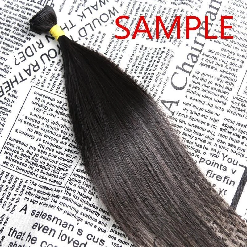 real person hair ring fine band-BAISI Hair Sample, 25-30g in 14inch 100% Human Hair