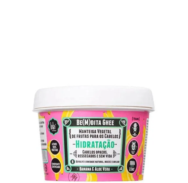 Best hair care for curl liveliness-Be(m)dita Ghee Hidration Organic Butter Banana Hair Mask 100g - Lola Cosmetics