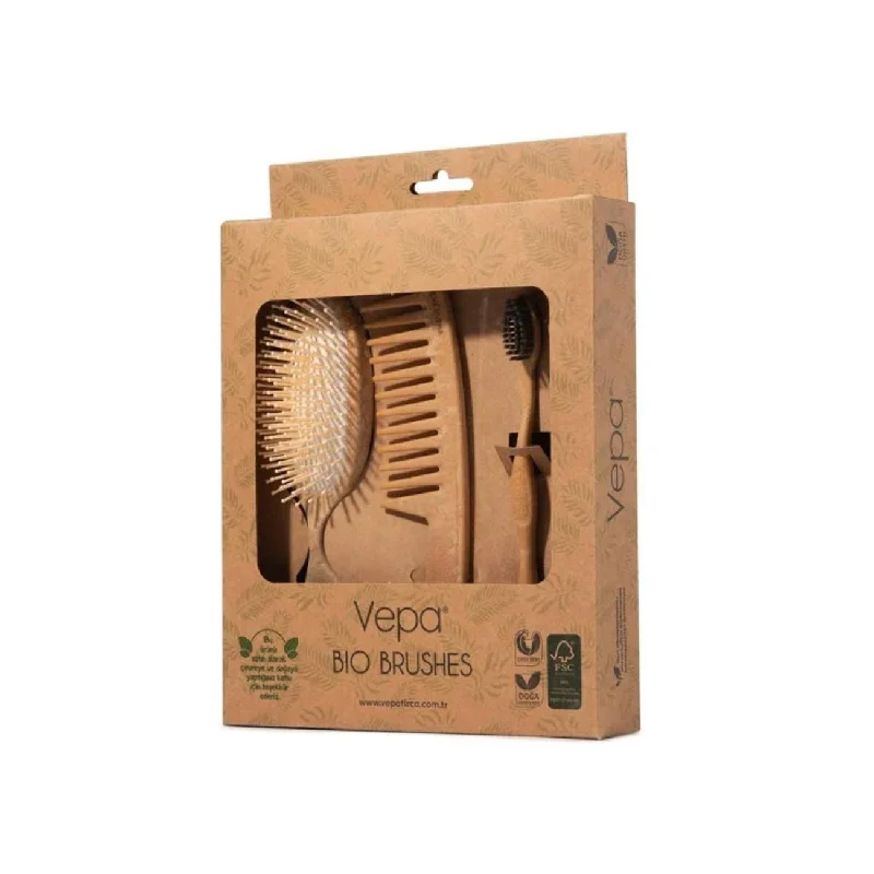 Dew balm-Bio Brushes Styling Hair Brush, Comb and Toothbrush Set