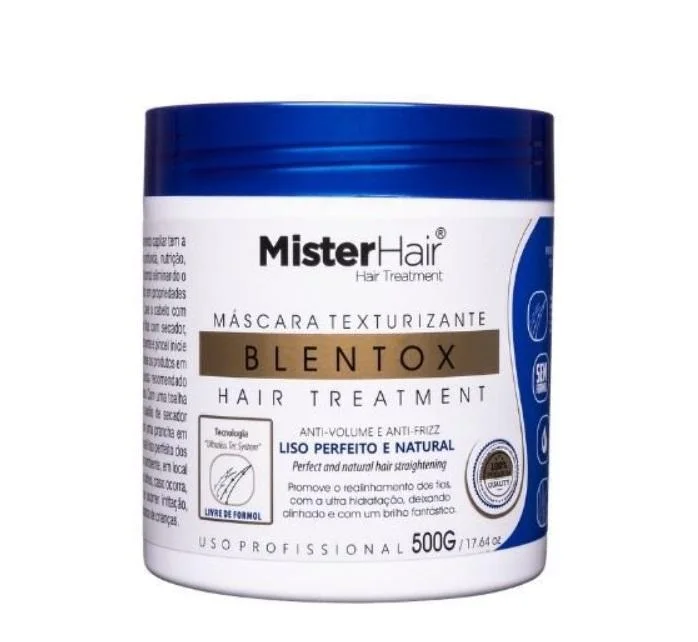 Hair care tips for dry tight hair-Blentox Texturizing Anti Volume Anti Frizz Straightening Mask 500g - Mister Hair