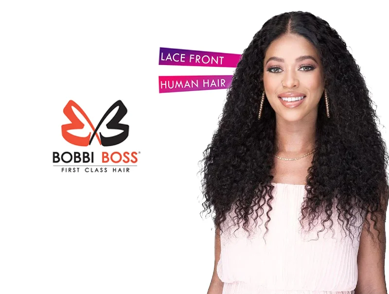 real person hair ring individual craft-BOBBI BOSS LACE WIG 100% UNPROCESSED HUMAN HAIR - MHLF677 OCTAVIA