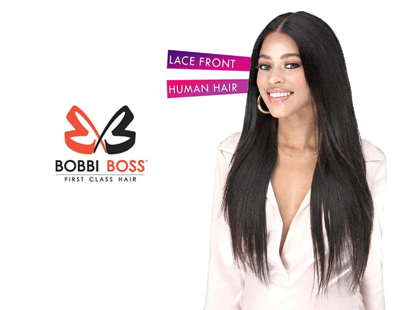 real person hair ring trendy ring-BOBBI BOSS LACE WIG 100% UNPROCESSED HUMAN HAIR W&W - MHLF678 DYLAN