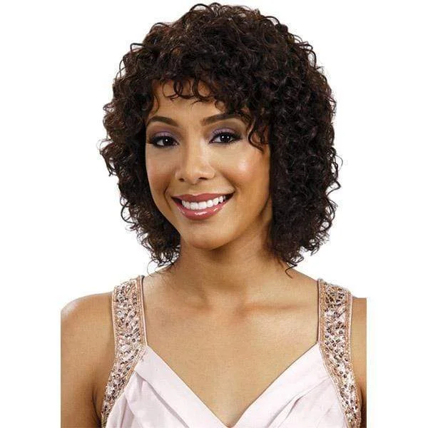 real person hair ring edgy band-Bobbi Boss 100% Human Hair Wig - MH1228 WILMA