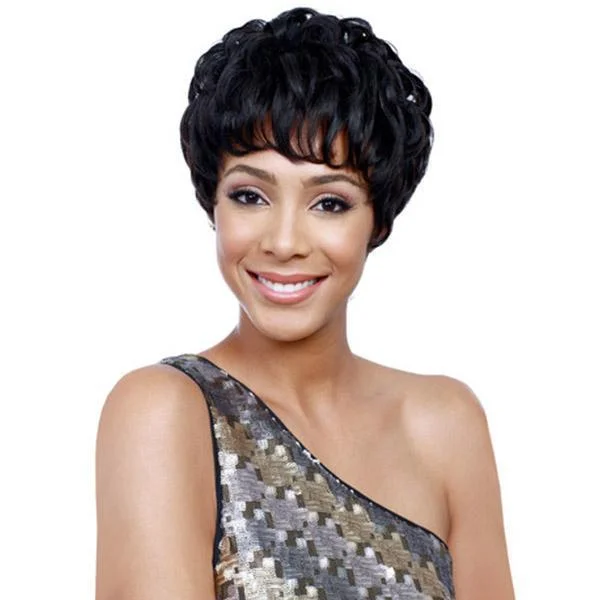 real person hair ring dazzling craft-Bobbi Boss 100% Human Hair Wig - MH1245 WYNN