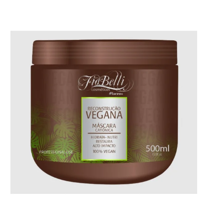 Best hair care for hair smoothness-Cationic Vegan Reconstruction High Impact Hydra Nourishing Mask 500g - FioBelli