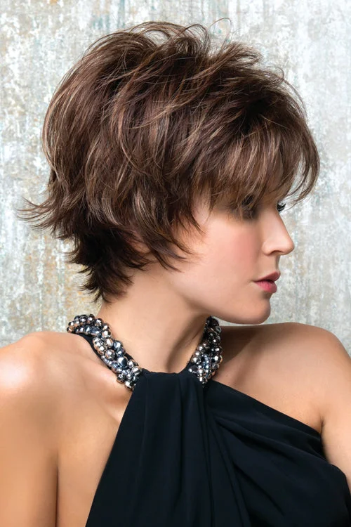 Synthetic wigs with bow ties-Coco Synthetic Wig by Rene of Paris | Short, Wavy | Basic Cap