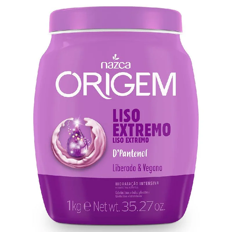 Natural hair care for radiance-Origem Intense Moisturizing Extreme Smooth Vegan Hair Mask 1kg - Nazca