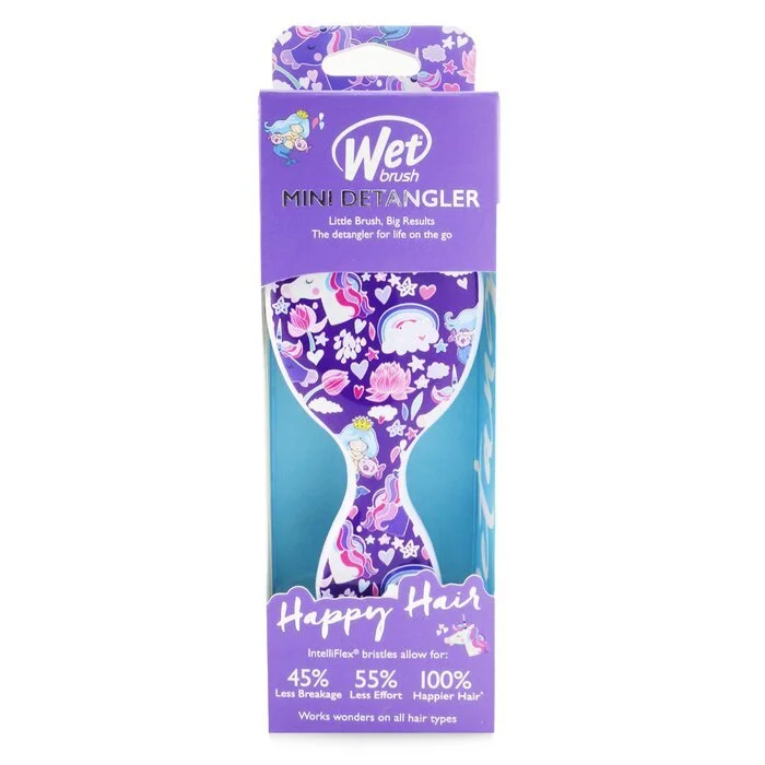 Scalp dew cream-Wet Brush Mini Detangler Happy Hair - # Mermaids & Unicorns 1pc