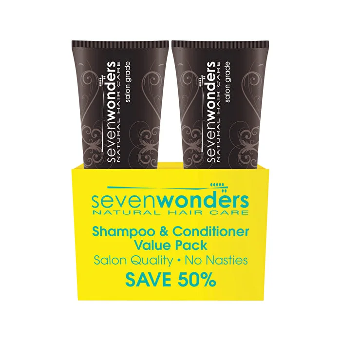 Edge mender-Seven Wonders Natural Hair Care Shampoo & Conditioner Moroccan Argan Oil Twin Pack 250ml