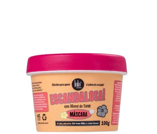 Hair care routine for smooth kinky hair-Damaged Hair Monoi Tahiti Scandalous! Capillary Mask 100g - Lola Cosmetics