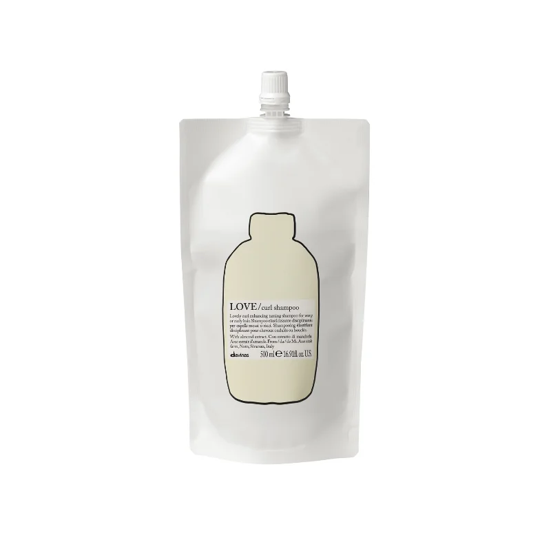 Scalp renewing mist-Davines Love Curl Shampoo Refill Pouch 500mL