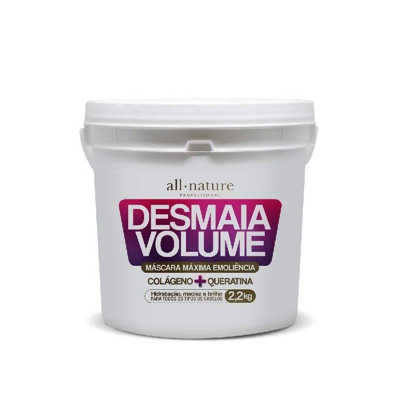 Hair care routine for curl revival-Desmaia Volume Keratin Collagen Maximum Emollience Mask 2,2Kg - All Nature