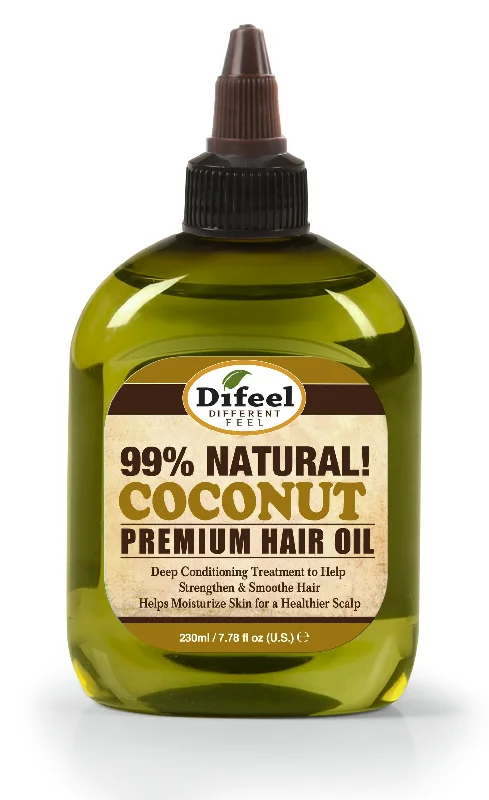 Hair care routine for scalp warmth-Difeel Premium Natural Hair Oil Coconut 7.78 oz