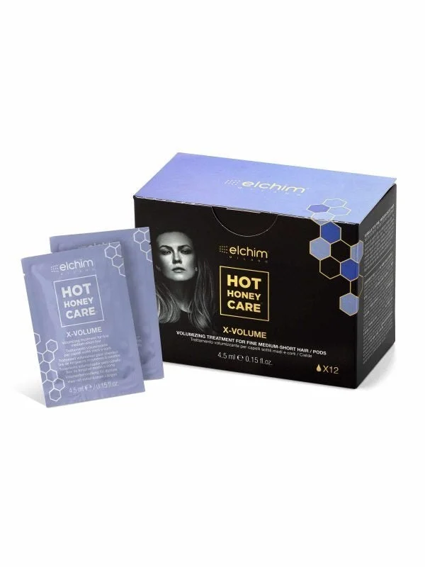 Elchim Hot Honey Care Refill Pack - X-Volume Volumizing Formula for Thin, Medium/Short Hair (12 ct)