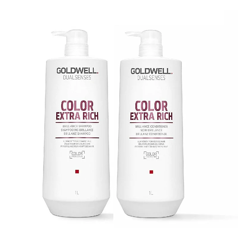 Thinning protection tonic-Goldwell Dualsenses Color Extra Rich Brilliance Shampoo & Conditioner Duo Set Liter set