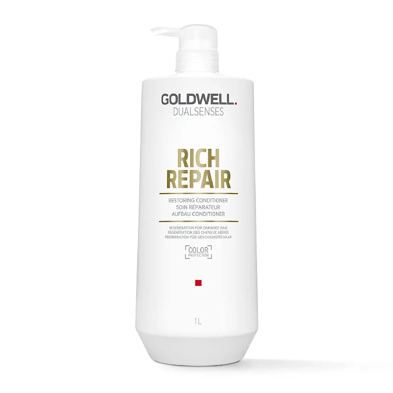 Hair care tips for scalp nourishment-Goldwell Dualsenses Rich Repair Restoring Conditioner - 33oz