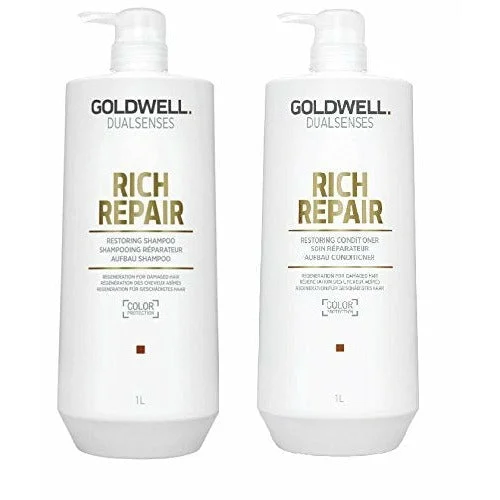 Thickening lotion-Goldwell Dualsenses - Rich Repair Shampoo Conditioner Duo 1 Liter Each