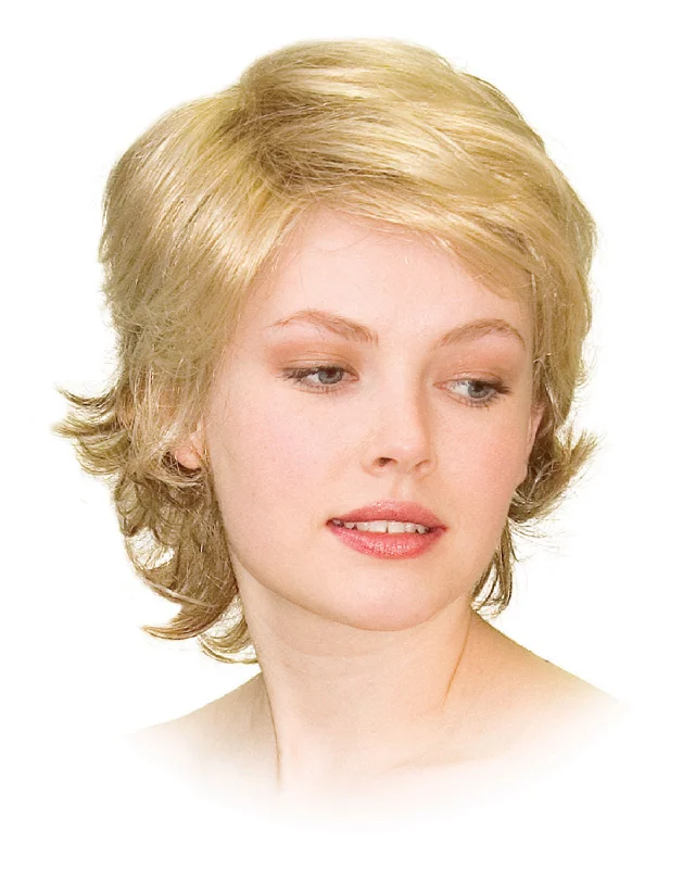 Synthetic wigs with ocean waves-Hazel | Monofilament Synthetic Wig by Aspen