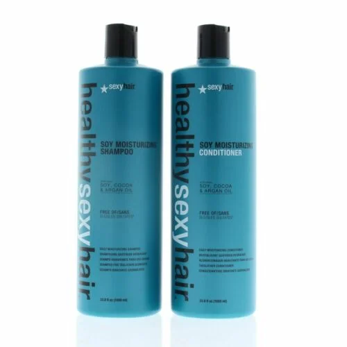 Revitalizing cream-Healthy Sexy Hair Soy Moisturizing Shampoo and Conditioner 33.8 oz Duo