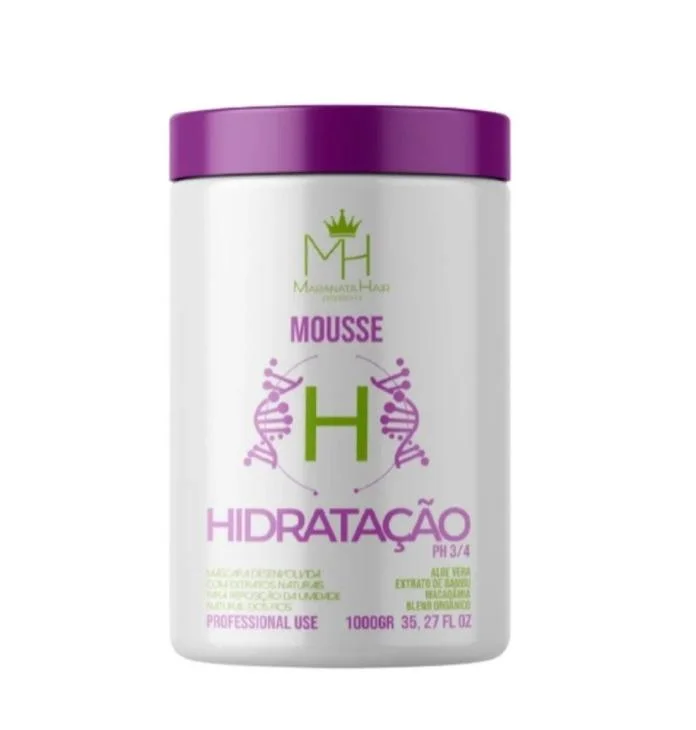 Best hair care for oily radiance-Hidratação Total Moisturizing Hydration Mousse Hair Mask 1Kg - Maranata Hair