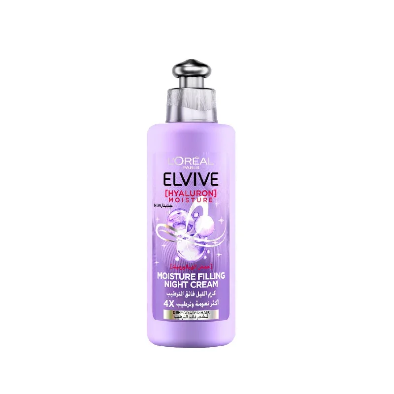 L’Oréal Paris Elvive Hyaluron Moisture Filling Night Cream For Dehydrated Hair- For 4x More Hydrated Hair