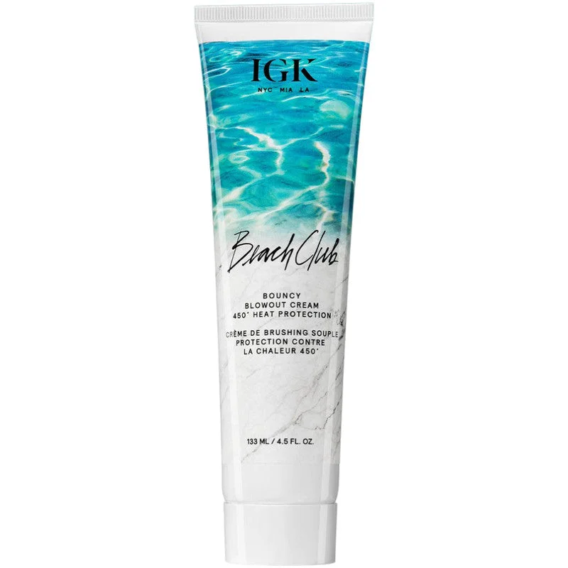 Hair care routine for shine enhancement-IGK Beach Club Blowout Cream 4.5 oz