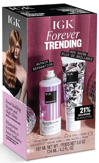 Mineral conditioner for hair-IGK Forever Trending Holiday Duo