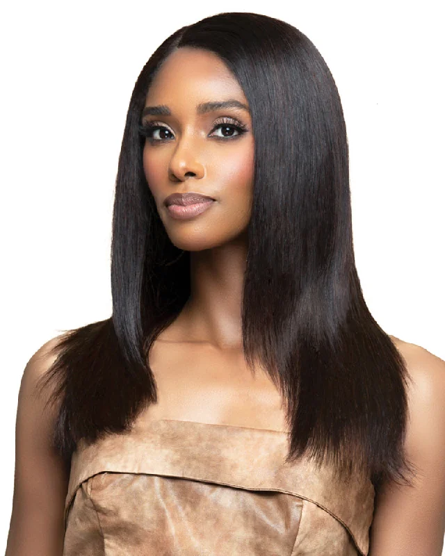 real person hair ring special craft-IndiRemi Bone Straight 18 | Lace Front Remy Human Hair Wig by Bobbi Boss