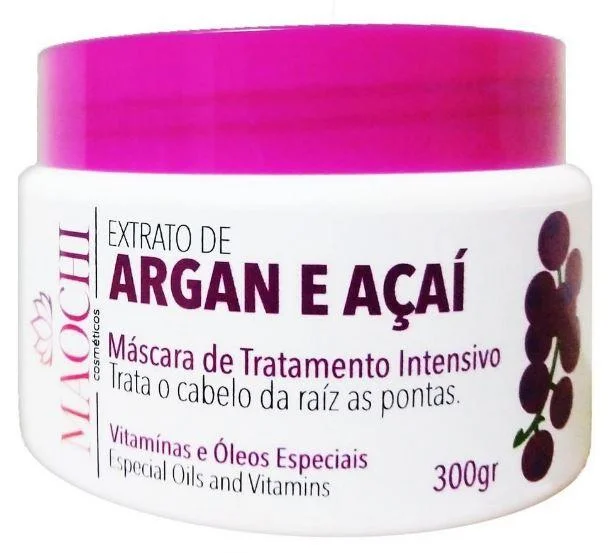 Hair care routine for split fibers-Intensive Treatment Argan Açaí Organic Hydration Treatment Mask 300g - Maochi