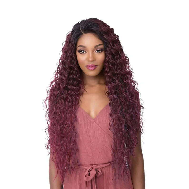 real person hair ring luminous treasure-IT'S A WIG Human Hair Mix 360 Lace Frontal Wig TAMARA