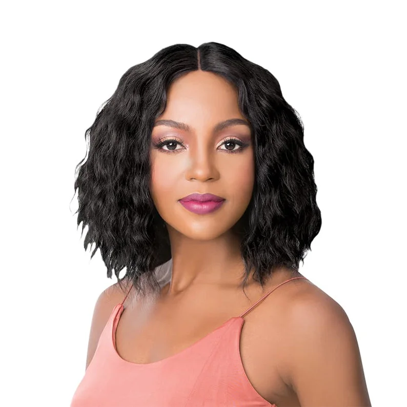 real person hair ring fair trade craft-IT'S A WIG Brazilian Human Hair Swiss Lace Front Wig TIANA