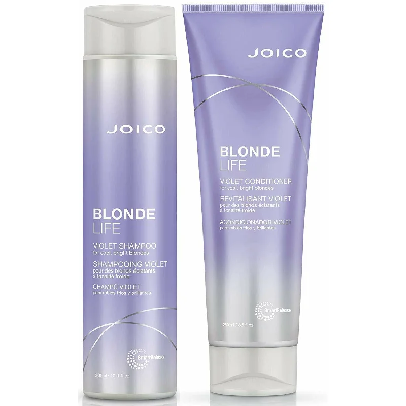 Curl shaping mousse-Joico Blonde Life Violet Shampoo and Conditioner 10.1 - 8.5 oz Duo