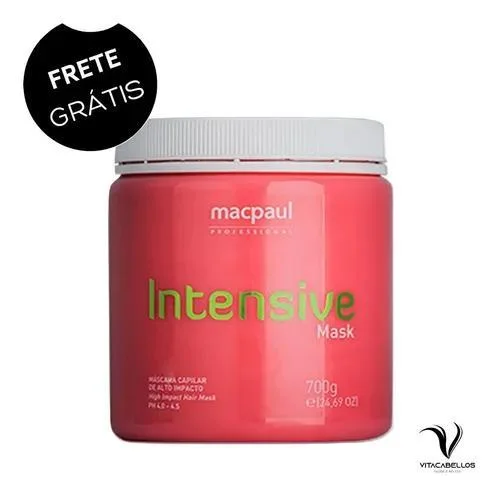 Hair care for gummy scalp-Mac Paul Intensive Mask Mask Strawberry Capillary 700g - Macpaul