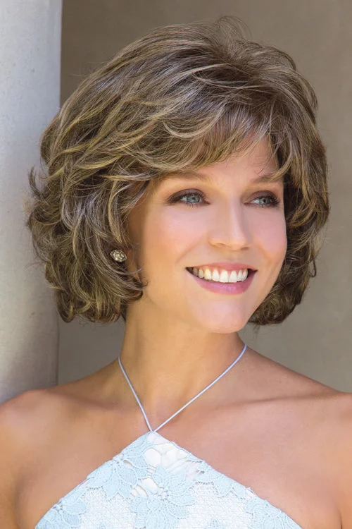 Synthetic wigs with coiled texture-Mariah Synthetic Wig by Noriko | Short, Wavy | Basic Cap